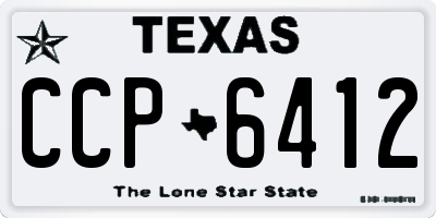 TX license plate CCP6412