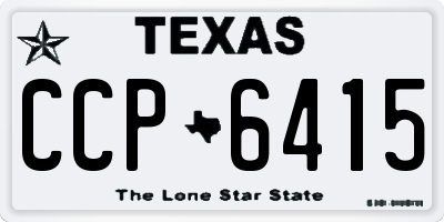 TX license plate CCP6415