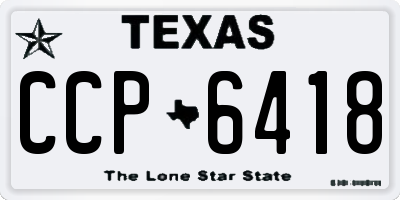 TX license plate CCP6418