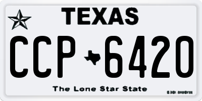 TX license plate CCP6420