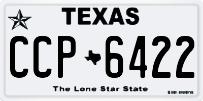 TX license plate CCP6422