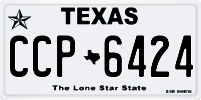 TX license plate CCP6424