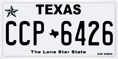 TX license plate CCP6426