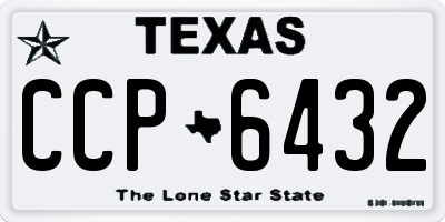 TX license plate CCP6432