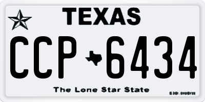TX license plate CCP6434