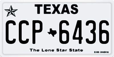 TX license plate CCP6436