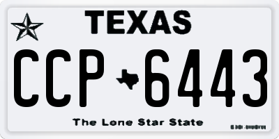 TX license plate CCP6443