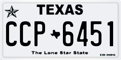 TX license plate CCP6451