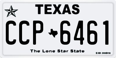 TX license plate CCP6461