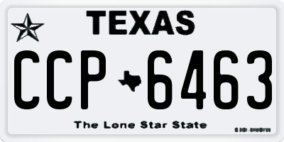 TX license plate CCP6463