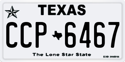 TX license plate CCP6467