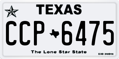 TX license plate CCP6475