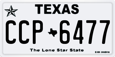 TX license plate CCP6477