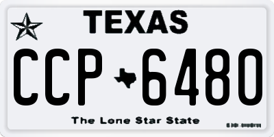 TX license plate CCP6480