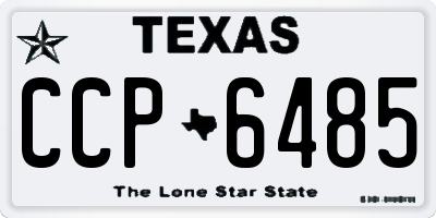 TX license plate CCP6485