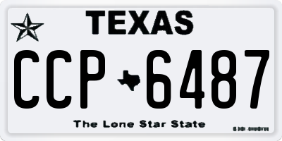 TX license plate CCP6487