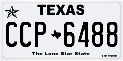 TX license plate CCP6488