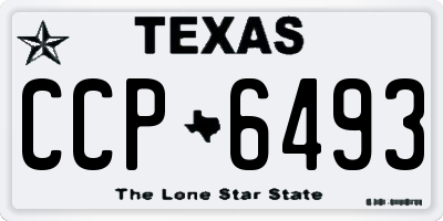 TX license plate CCP6493