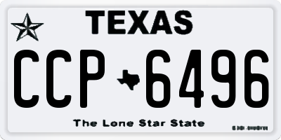 TX license plate CCP6496