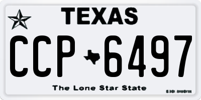 TX license plate CCP6497