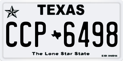TX license plate CCP6498