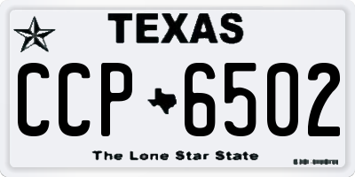 TX license plate CCP6502