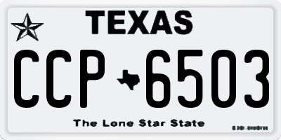 TX license plate CCP6503