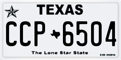 TX license plate CCP6504