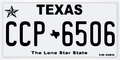 TX license plate CCP6506