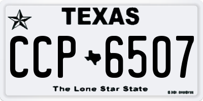 TX license plate CCP6507
