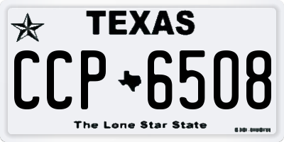 TX license plate CCP6508