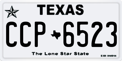 TX license plate CCP6523