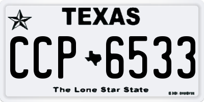 TX license plate CCP6533