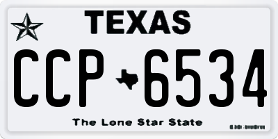 TX license plate CCP6534