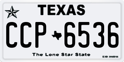 TX license plate CCP6536