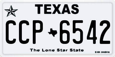TX license plate CCP6542