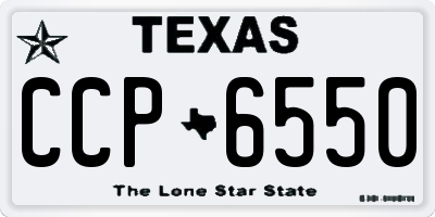 TX license plate CCP6550