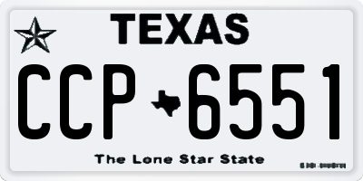 TX license plate CCP6551