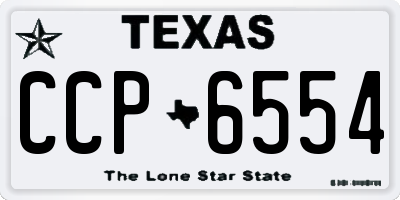 TX license plate CCP6554