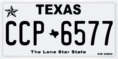 TX license plate CCP6577