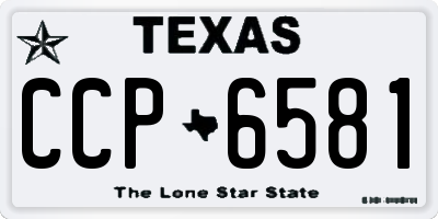 TX license plate CCP6581