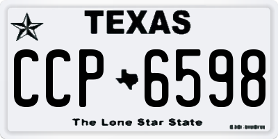 TX license plate CCP6598