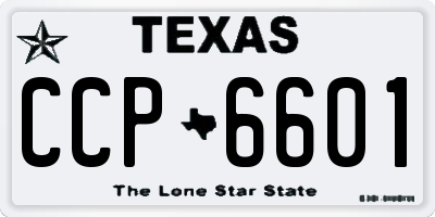 TX license plate CCP6601