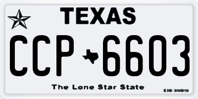 TX license plate CCP6603