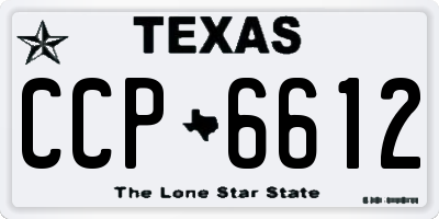 TX license plate CCP6612