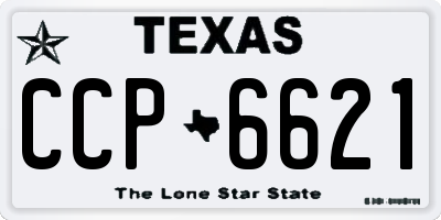 TX license plate CCP6621