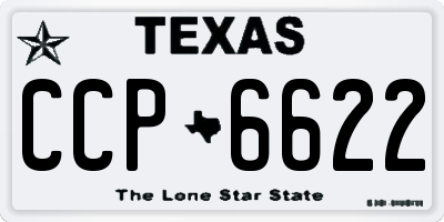 TX license plate CCP6622