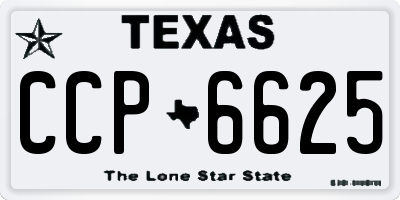 TX license plate CCP6625