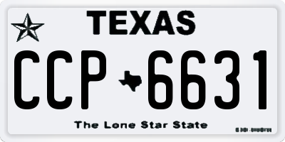 TX license plate CCP6631