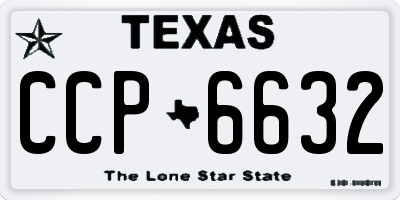 TX license plate CCP6632
